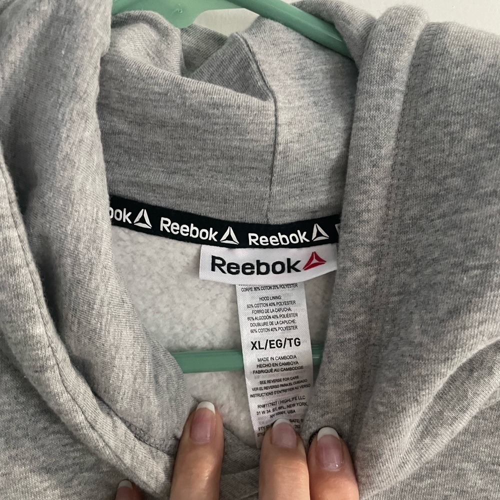 Reebok Men's Gray Hoodie in size Large - Picture 3 of 4
